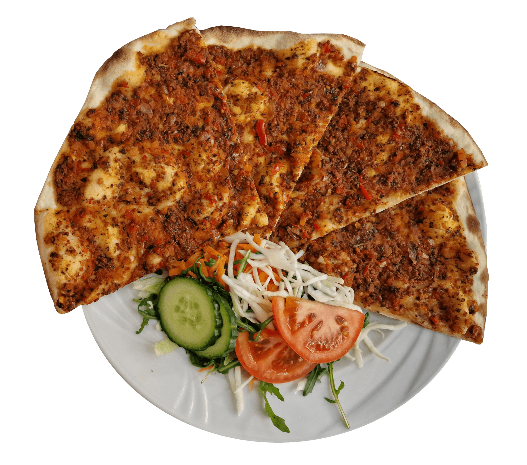 Lahmacun mit Salat & Sosse